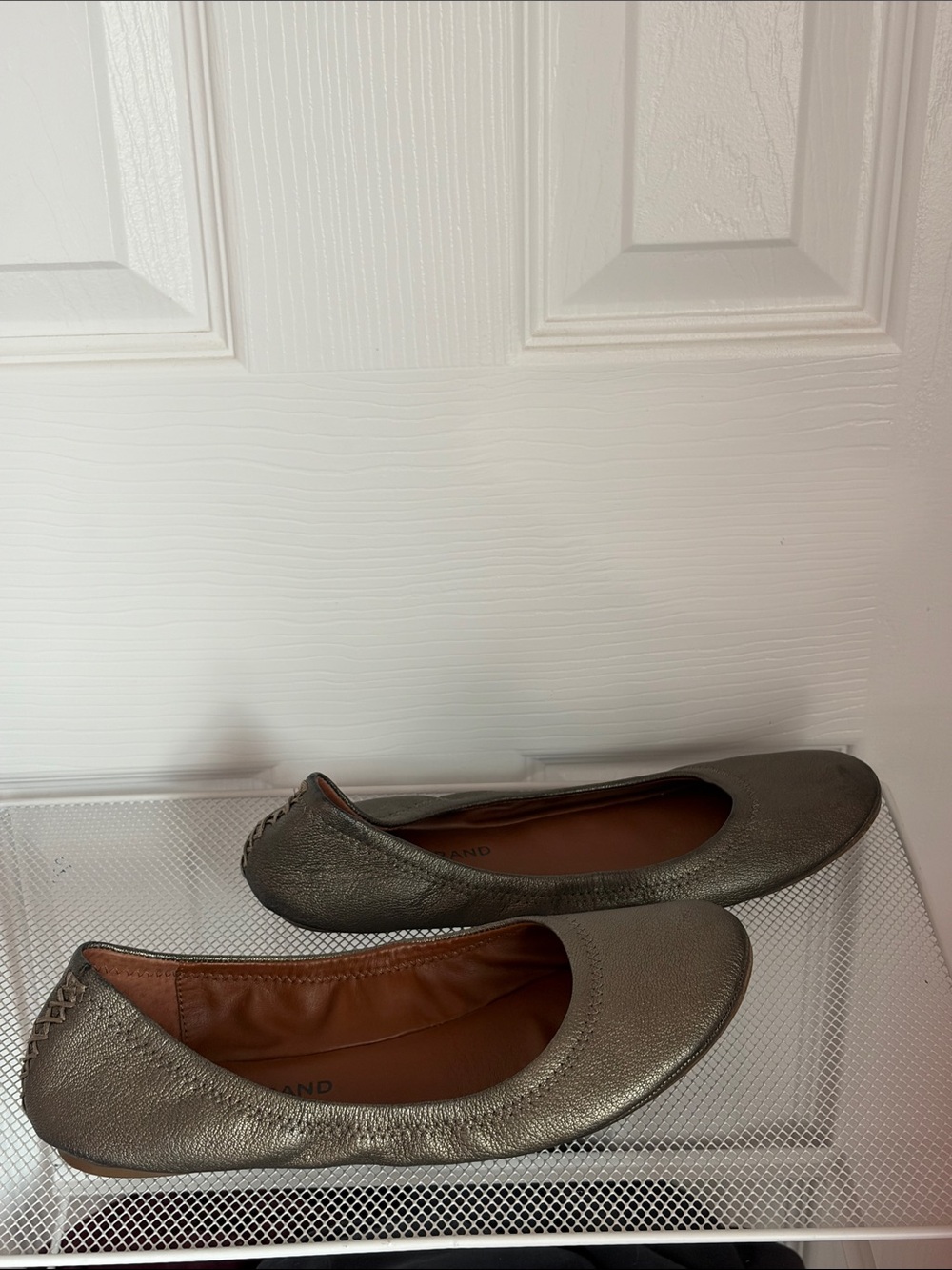 Lucky Brand Metallic Gray Ballet Flats